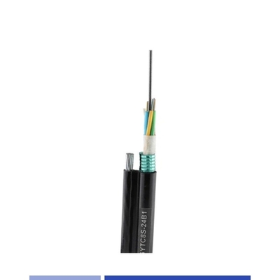 Beli 12 inti kabel serat optik udara mode tunggal 9/125um dengan kabel baja PE GYTC8S pembuatan online