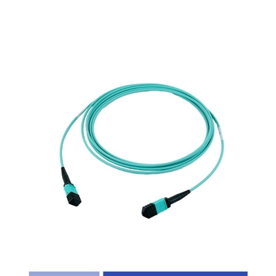 Beli 12 Serat Plenum MTP Patch Cord Multimode OM3 Wanita 3m Tipe B pembuatan online