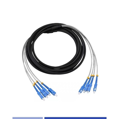 Beli FTTA Outdoor Armored Fiber Optic Patch Cord 4 Core LC LC Patch Cord LSZH Jacket 5m pembuatan online