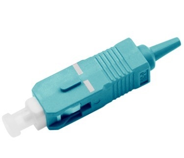 Beli OM3 Multimode SC Upc Konektor Serat Simplex 0.9mm Fiber Optic Connector pembuatan online