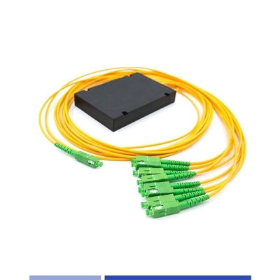 Beli 1x8 Fiber Optical PLC Splitter ABS Box SC/APC Mode Tunggal 2,0mm Korosi Proof pembuatan online
