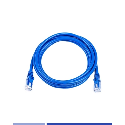 Beli 1m PVC Jacket Cat 6a Patch Kabel UTP Stranded Tembaga Biru Panjang yang disesuaikan pembuatan online