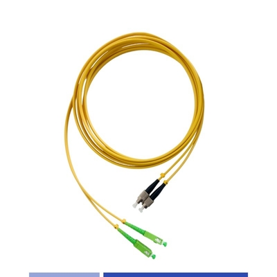 Beli Single Mode Fiber Optic Patch Cord SC/APC Untuk FC/UPC Duplex 3.0mm LSZH Fiber Optic Patch Leads pembuatan online