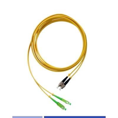 Beli 3m Fiber Optic Patch Cord SC/APC-FC/UPC Duplex LSZH Single Mode Patch Cables Kecepatan Tinggi pembuatan online