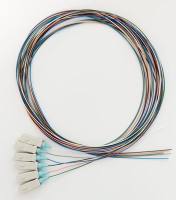 Beli LSZH 1m 6 Serat OM3 Serat Pigtail SC UPC 50/125 Aqua Boot Ringan pembuatan online