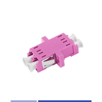 Beli OM4 LC UPC Duplex Connector Efisiensi Tinggi Serbaguna Dengan Flange Magenta pembuatan online