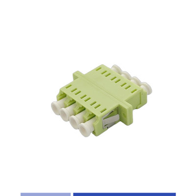 Beli Adaptor Serat Optik OM5 LC UPC Quad Optical Coupler dengan flange Lime Green pembuatan online