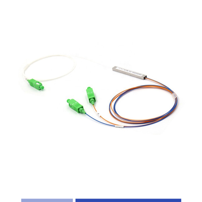 Beli 1x2 SC APC Single Mode Optical Power Splitter Modul Mini Tanpa Blok 900μM pembuatan online