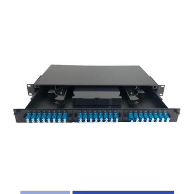 Beli 1U Fiber Optic patch panel 24 Port LC Duplex 19 
