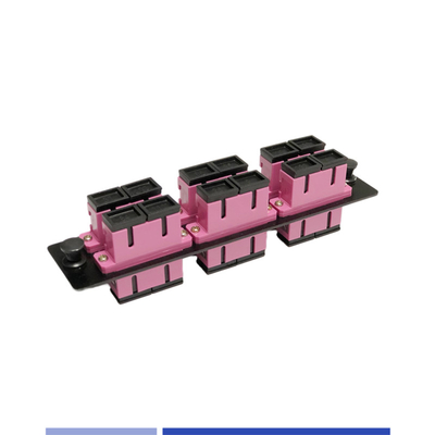 Beli OM4 Duplex SC Fiber Patch Panel 6 Port 12 Core Densitas Tinggi Disesuaikan pembuatan online