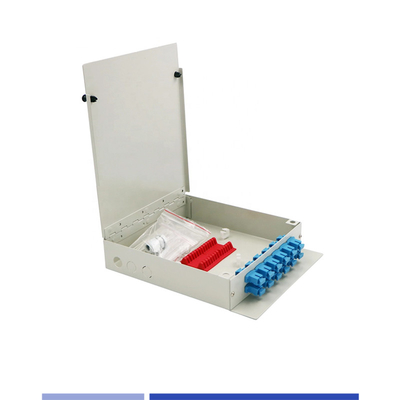 Beli 12 Port Fiber Optical Distribution Box LC/SC 12 Core Metal Fiber Optic Distribution Unit pembuatan online