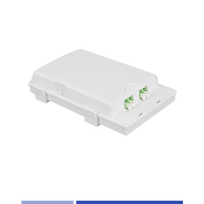 Beli 2 Port Fiber Optic Terminal Box 2 Core Untuk LC SC Adapter Keakuratan Tinggi pembuatan online