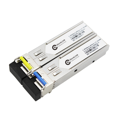 Beli Gigabit BIDI Optical Transceiver 20km Dual Fiber Single Mode SFP Module TX1310nm RX1550nm LC pembuatan online