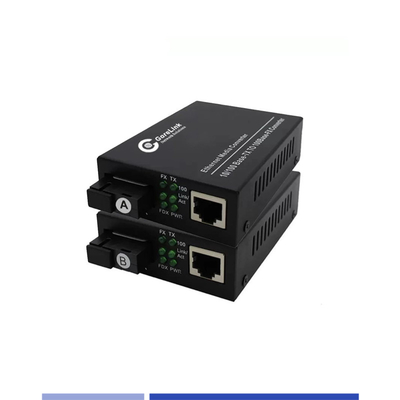 Beli Konverter media serat BIDI 10/100Mbps Single-mode SMF TX1310nm/RX1550nm Simplex SC 20KM pembuatan online