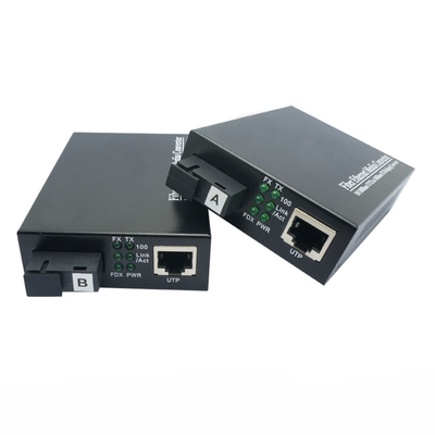 Beli Konverter media serat BIDI 10/100Mbps Single-mode SMF TX1310nm/RX1550nm Simplex SC 20KM pembuatan online
