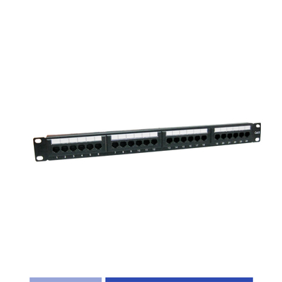 Beli Cat6 Unshielded 24 Port Patch Panel 1U Rack yang dipasang dengan kabel manager pembuatan online