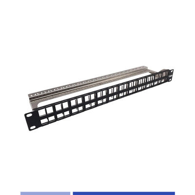 Beli 1U 48 Port Modular Patch Panel Shielded untuk Cat.6/Cat6A Jack pembuatan online