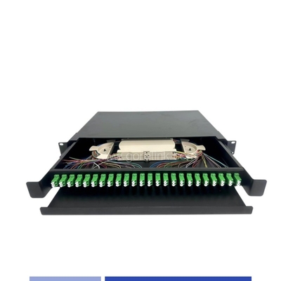 Beli 24 Port LC/APC Duplex 1U Fiber Optic patch panel 19
