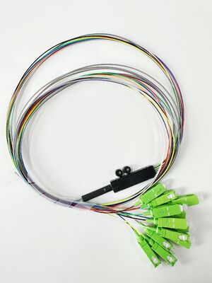 Beli 12 Serat SC/APC Singlemode Ribbon Fiber Optic Pigtail OS2 9/125 untuk FTTH pembuatan online