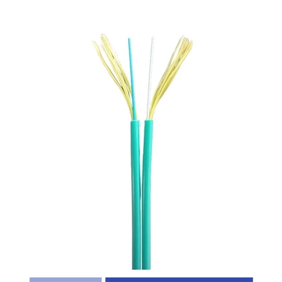 Duplex LSZH Jaket Indoor Kabel Serat Optik Kabel Serat Optik Zip Cord OM3 50/125um Ringan