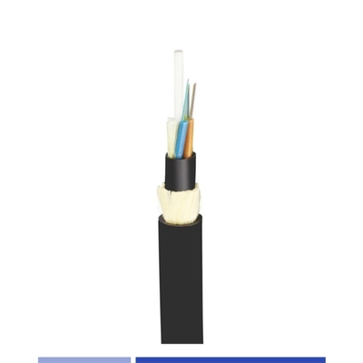Kabel Fiber Optik ADSS 24 inti Singlemode OS2 Jaket Ganda Rentang 100m PE