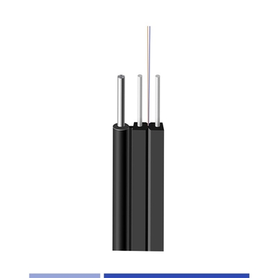 LSZH Jacket Outdoor Flat Drop Fiber Cable 9/125 SMF G657A1 6 Serat