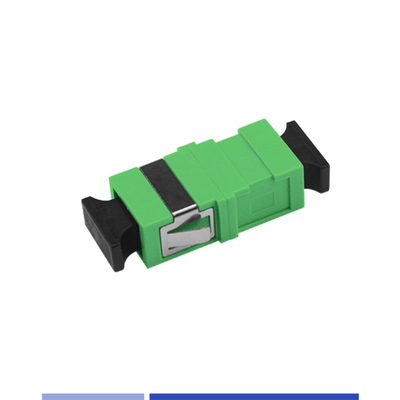 Fiber Optic Adapter Single Mode SC/APC Simplex Optical Coupler tanpa flange Hijau