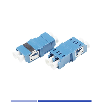 Duplex Fiber Optic Adapter LC UPC Adapter Mode Tunggal Tanpa Flange Hijau