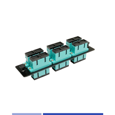 SC Duplex OM3 Optical Patch Panel 6 Port Cold Rolled Steel Disesuaikan