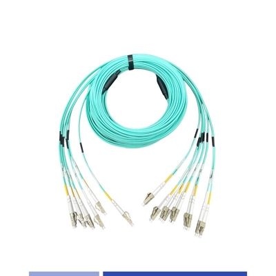12 Core OM3 LC Fiber Optic Trunk Kabel Duplex 25m LSZH Jacket