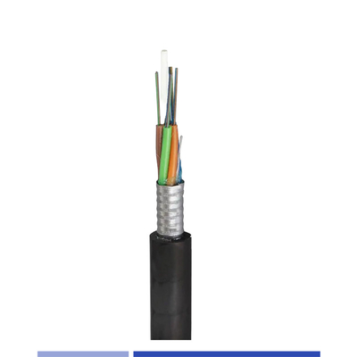 96 Core Outdoor Fiber Optic Cable Single Mode 9/125um Armored PE GYTS Kabel saluran